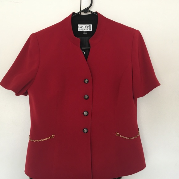 Kasper ASL Jacket Skirt Suit Size 8 Petite- Free shipping - Picture 3 of 8